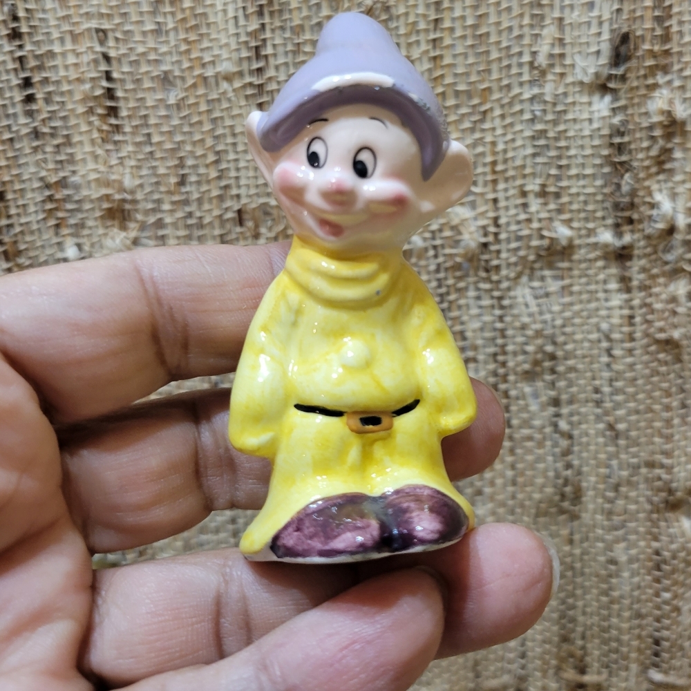 Disney Snow White Dopey Dwarf Figurine Porcelain Vintage